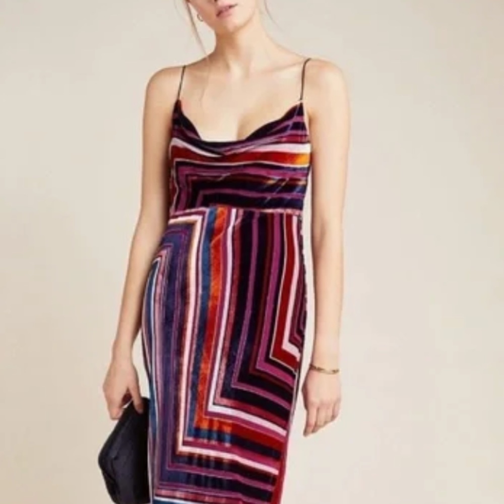 Striped Velvet Dress from Anthropologie